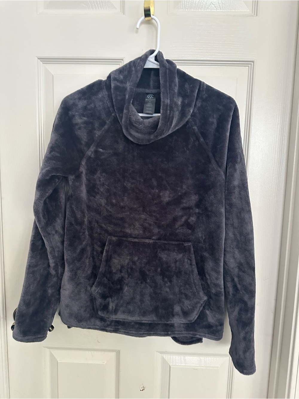 Cozy Plush Funnel Neck Sweater - Charcoal